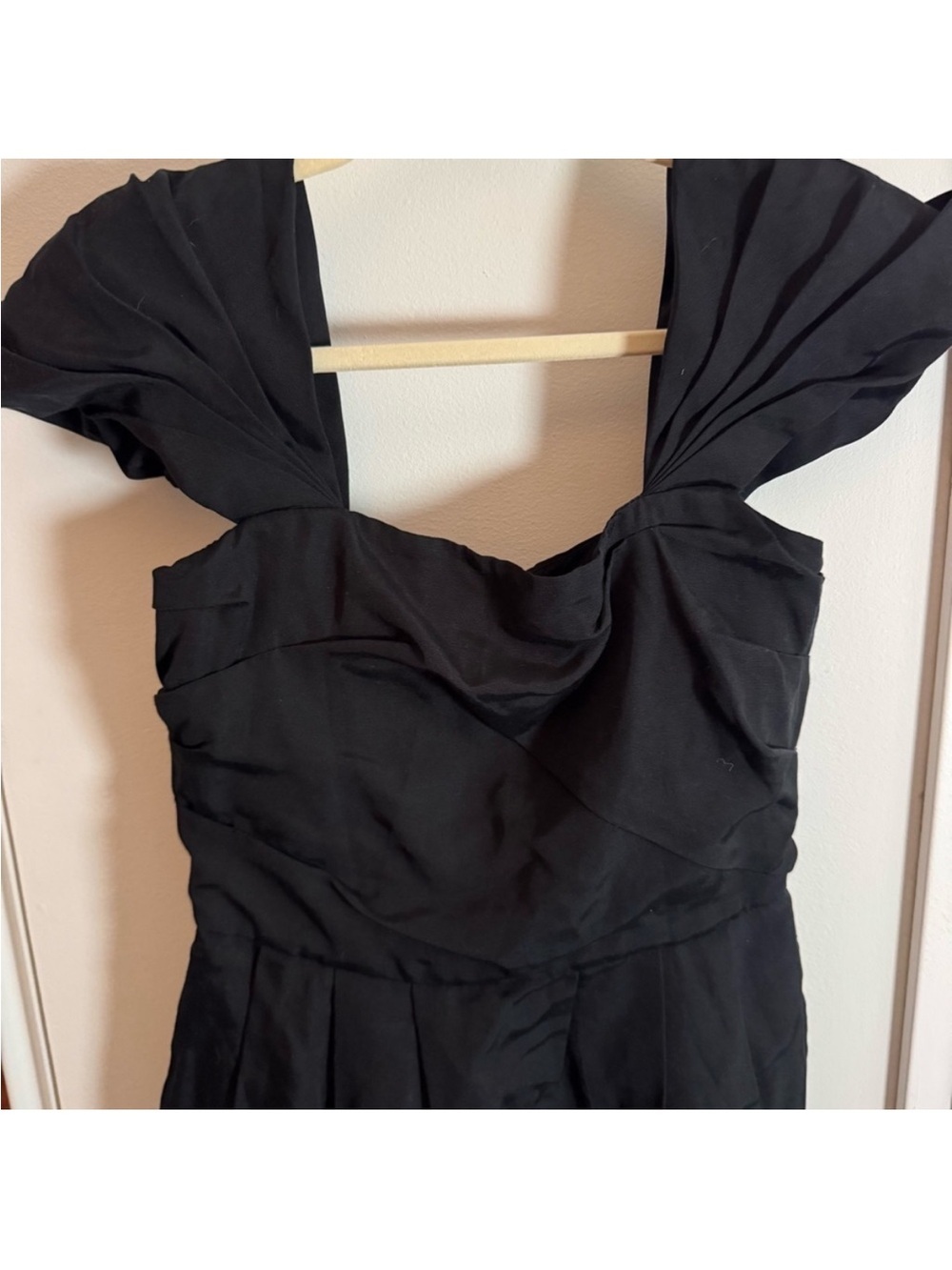 3.1 PHILLIP LIM Black Sculptural Sleeve Mini Dress | Cotton Silk - Picture 2 of 5